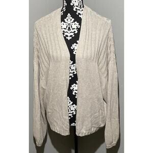 American Eagle | Oatmeal/Beige Open-Knit  Cardigan Sweater Women's Med